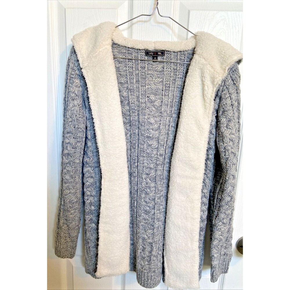 Lety & Me Helsa Sherpa Trim Cardigan Size XS Stitch Fix